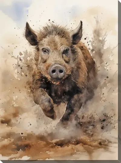 Картина маслом Кабан №87