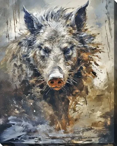 Картина маслом Кабан №90