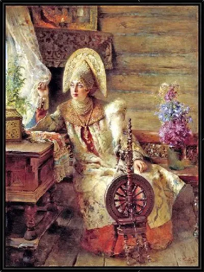 Картина Боярышня у окна