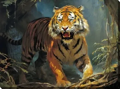 Картина маслом Тигр №10