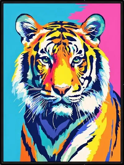 Картина Тигр в стиле поп-арт №5