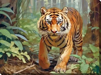 Картина маслом Тигр №15
