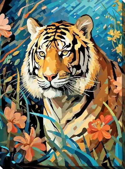 Картина маслом Тигр №16