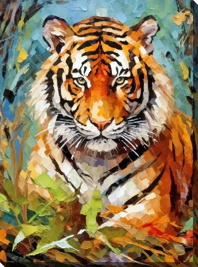 Картина маслом Тигр №17
