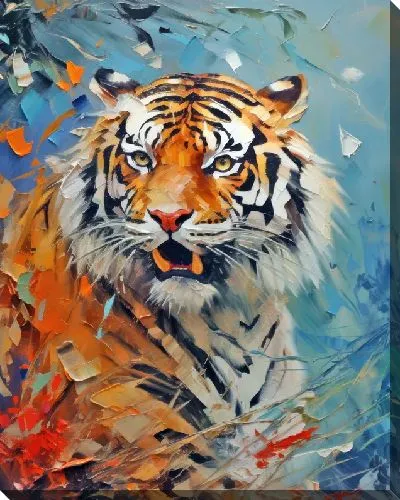 Картина маслом Тигр №19