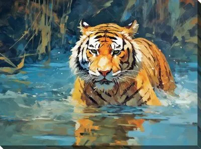 Картина маслом Тигр №23