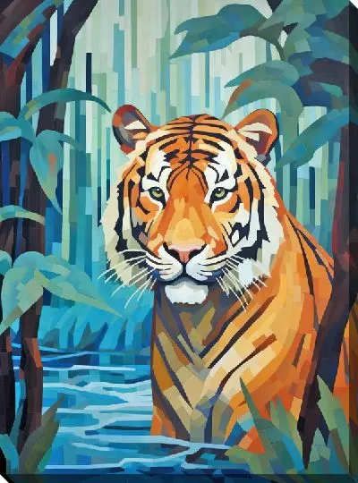 Постер Тигр в джунглях №27