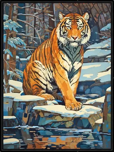Картина Тигр зимой