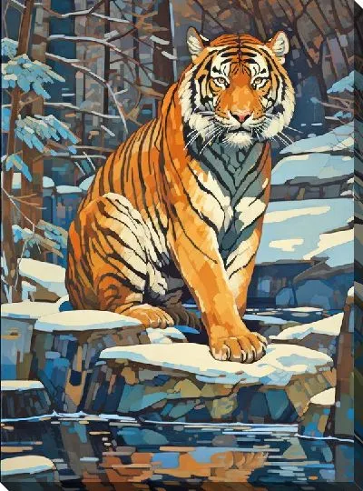 Постер Тигр зимой