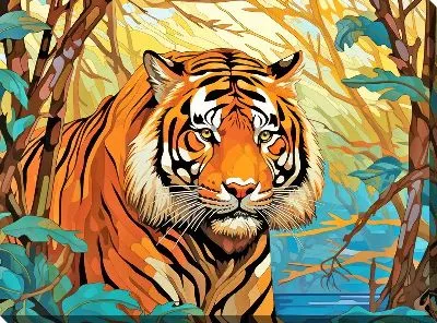 Картина маслом Тигр №30