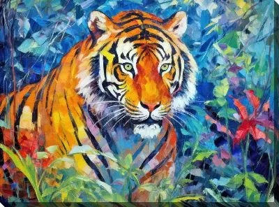 Картина маслом Тигр №311