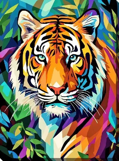 Картина маслом Тигр №34