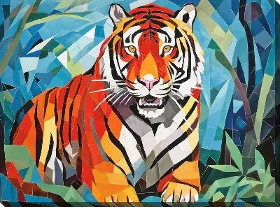 Картина маслом Тигр №37