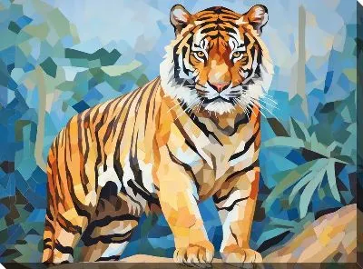 Картина маслом Тигр №43