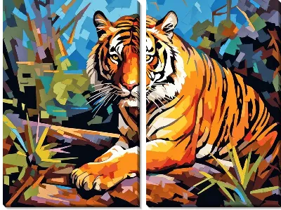 Модульная картина Тигр №46