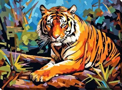 Картина маслом Тигр №46