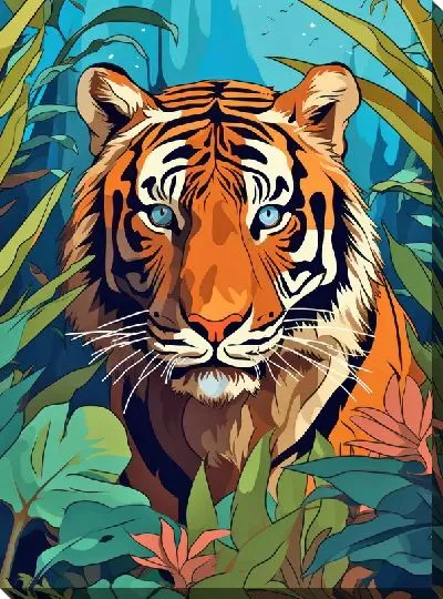 Картина маслом Тигр №55