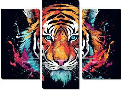Модульная картина Тигр №62