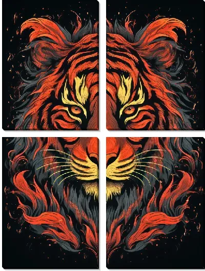 Модульная картина Тигр №69