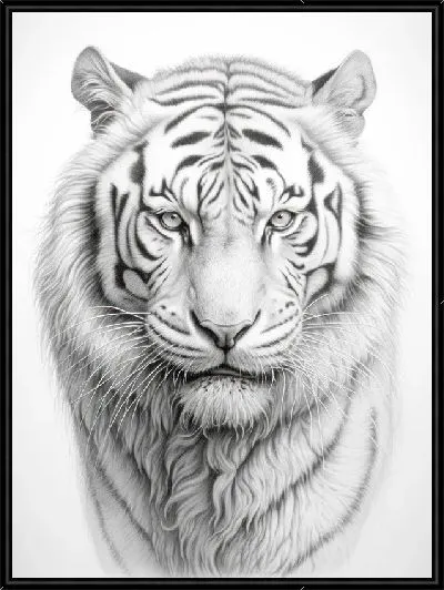 Картина Белый тигр №5