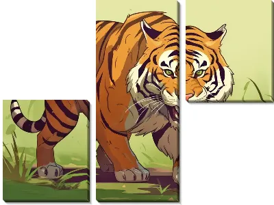 Модульная картина Тигр №79
