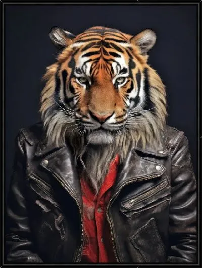 Картина Тигр в куртке