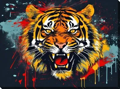Картина маслом Тигр №100