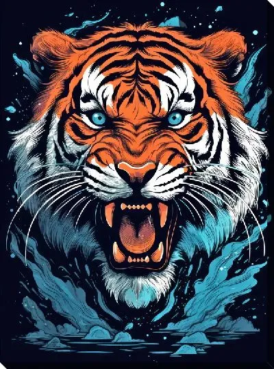 Картина маслом Тигр №102