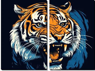 Модульная картина Тигр №104