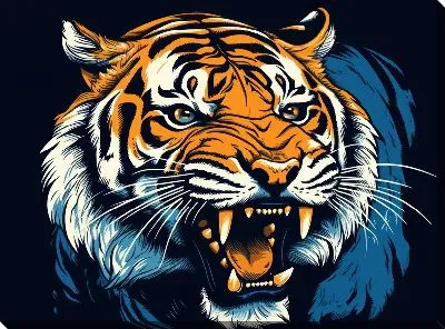 Картина маслом Тигр №104