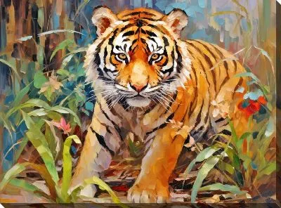 Картина маслом Тигр №112