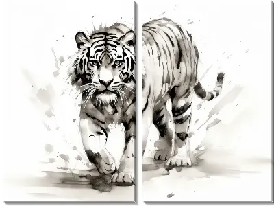 Модульная картина Тигр №133