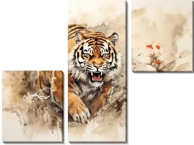 Модульная картина Тигр №135