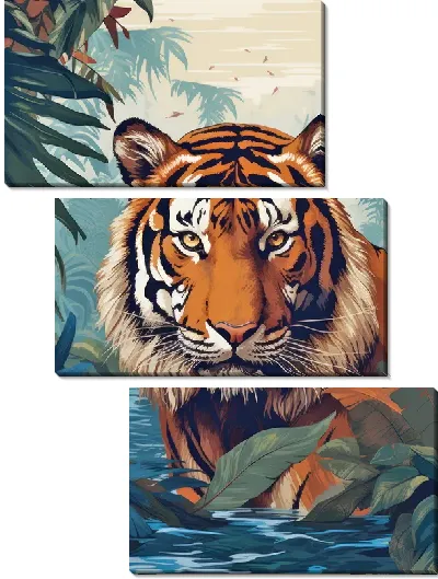 Модульная картина Тигр №139