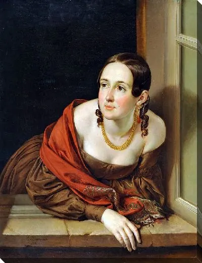 Картина Женщина в окне (Казначейша)