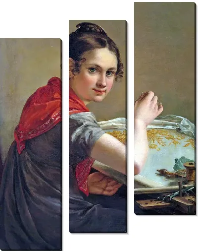 Картина Золотошвейка