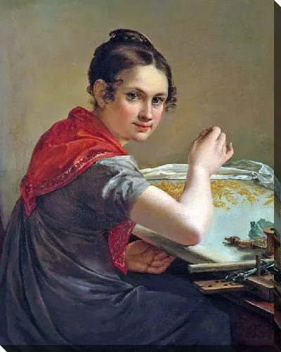 Картина Золотошвейка