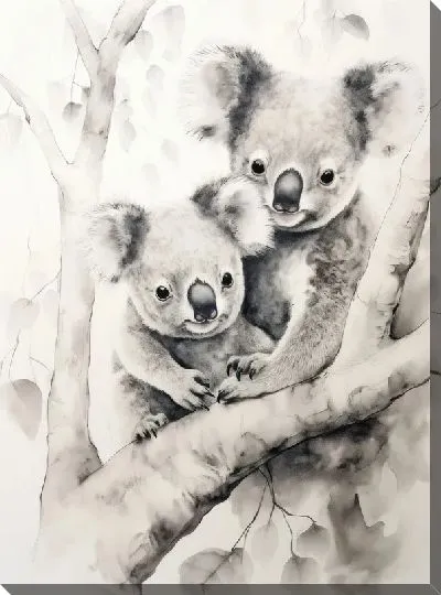 Картина маслом Коалы №104