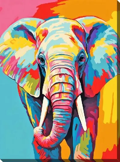 Картина маслом Слон №16