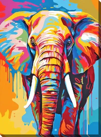Картина маслом Слон №15