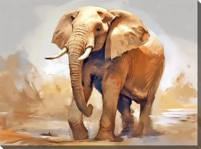 Картина маслом Слон №23