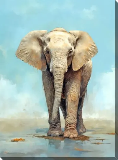 Картина маслом Слон №24