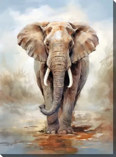 Картина маслом Слон №30