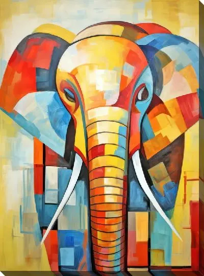 Картина маслом Слон №40
