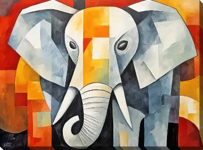 Картина маслом Слон №43
