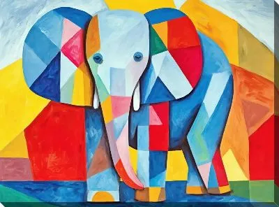 Картина маслом Слон №44