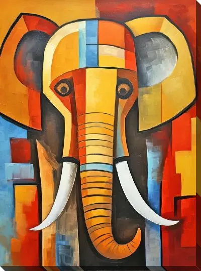 Картина маслом Слон №47