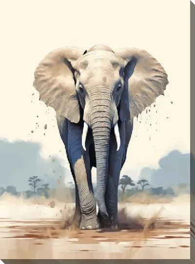 Картина маслом Слон №55