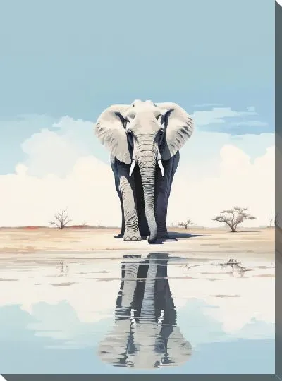 Картина маслом Слон №56
