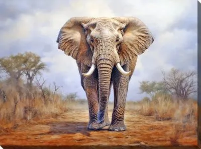 Картина маслом Слон №67